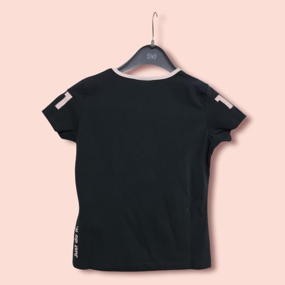Insane nike 2003 black/pink embroidered logo t shirt. Size xs uk 6/8BNWT - Picture 2 of 4